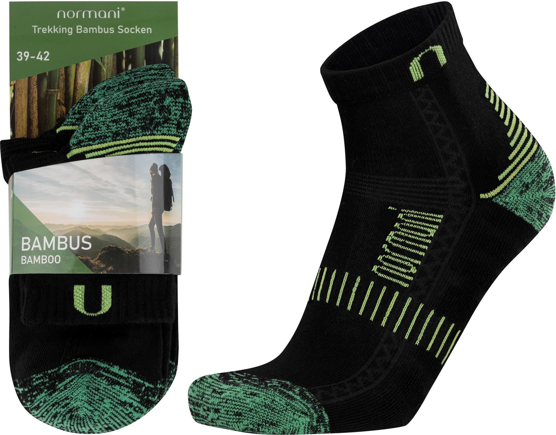 normani 6 Paar Bambussocken Viskosesocken Funktion Kurzschaftsocken atmungsaktiv & bequem für Damen und Herren
