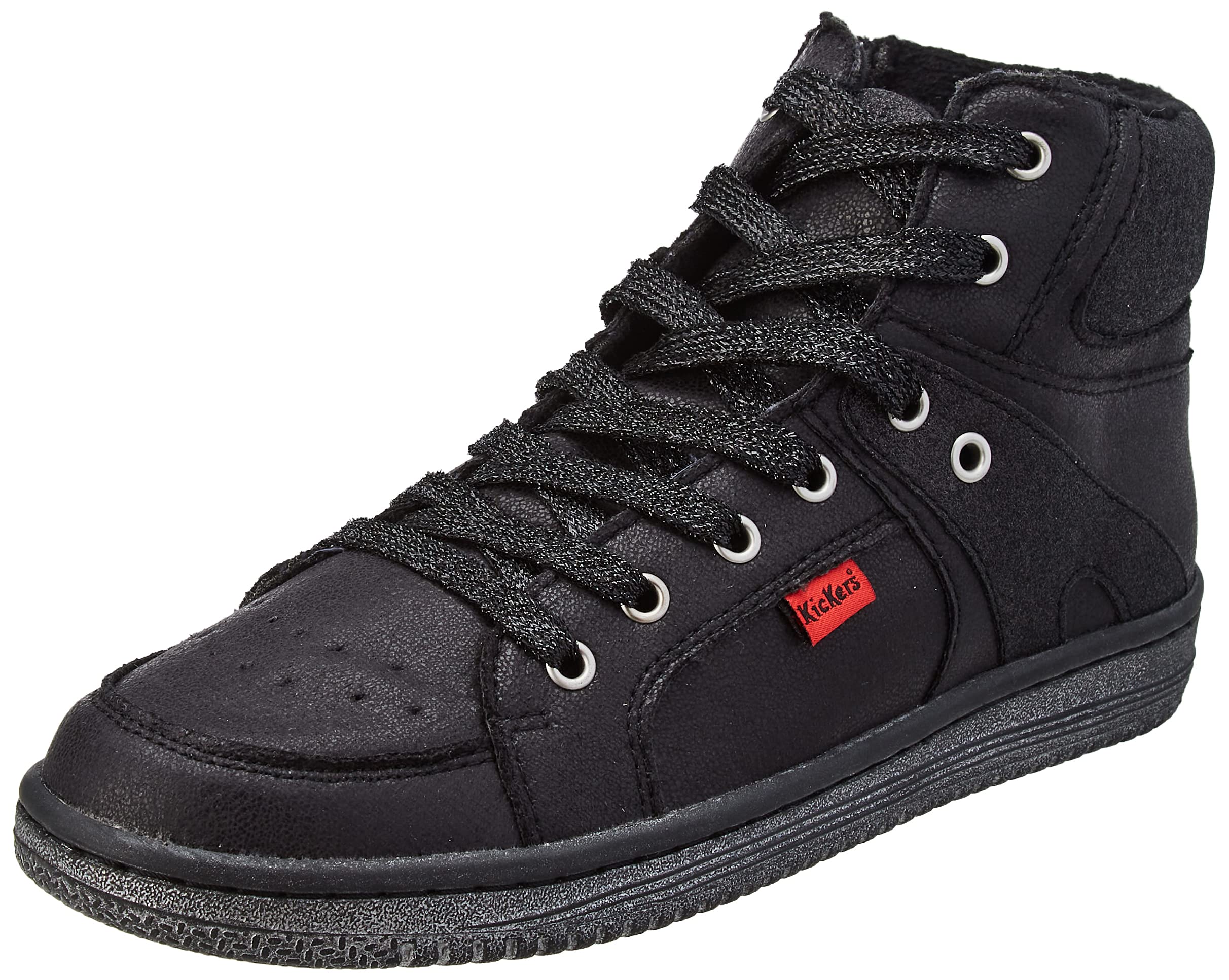 Kickers Kickalien Boys' Trainers, Black/Blue/White, High Shoes, Black, 13 UK