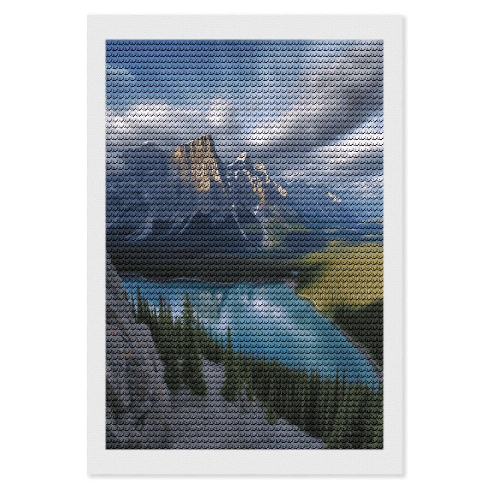 JTREHY Banff National Park Diamond Art Kits Personalized DIY Round Diamond Painting Kits for Beginner Full Drill Diamonds Dots Paintings for Adults Gem Art Crafts Home Decor