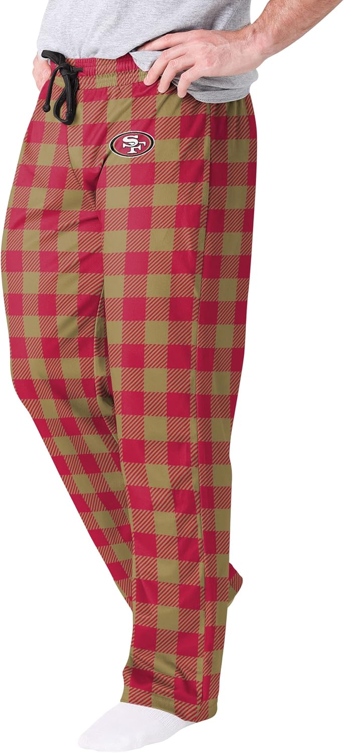 FOCO Men's NFL Team Logo Buffalo Check Lounge Pants