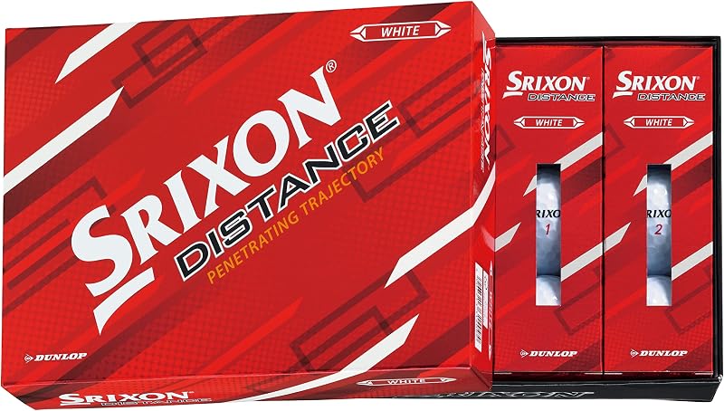 SRIXON DISTANCE9 Golf Balls 2022 Model, 1 Dozen (12 Pack) White/Passion Yellow