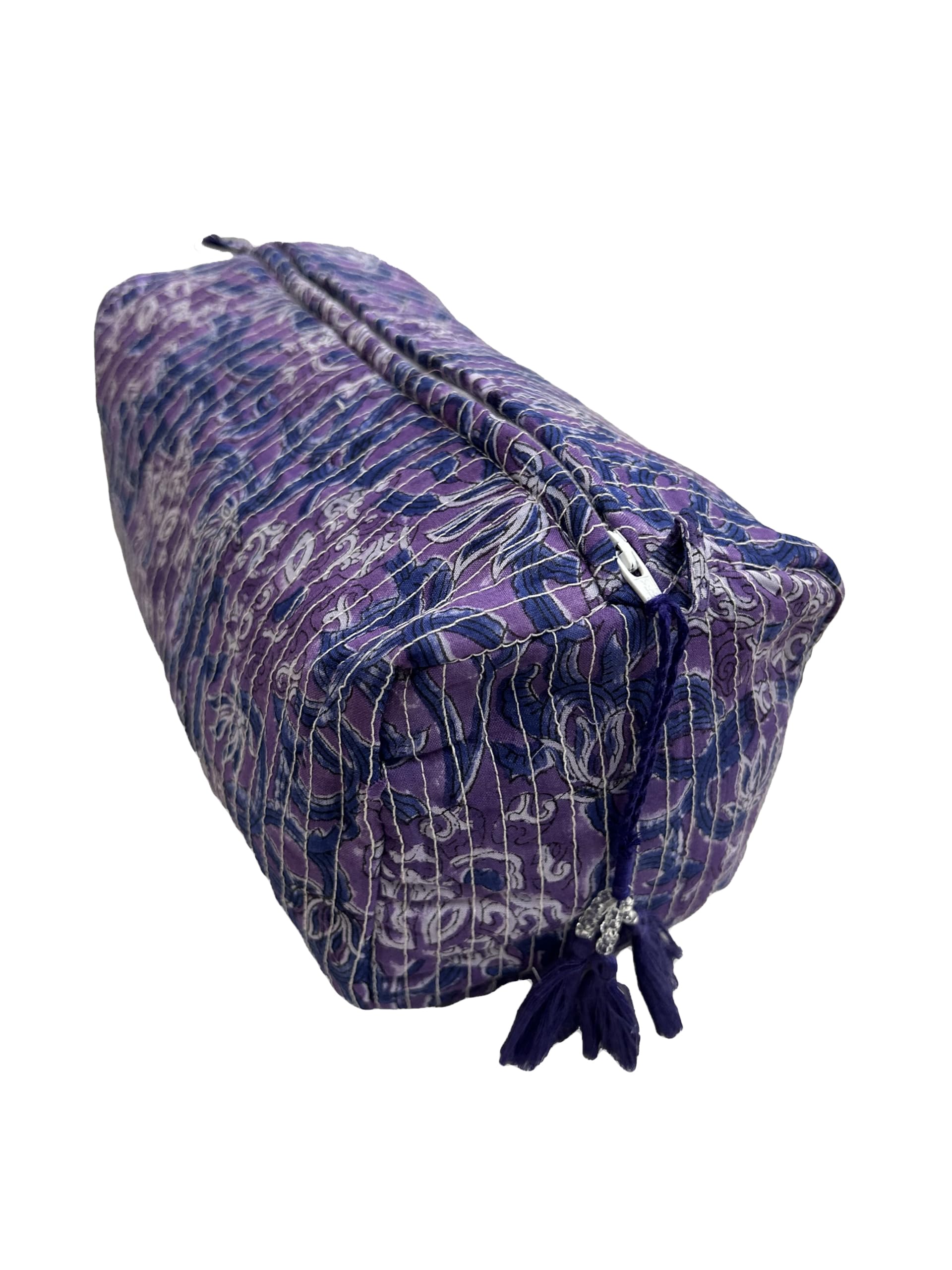 Set of 2 pieces, Indian Bag With Authentic Artisen Craft, Cosmetic And Toiletry Bags, Womens Makeup Bags, Zipper Travel Pouch, Block Print Pouch, Handmade Bags, Women's Duffle Bags, Birthday Gift