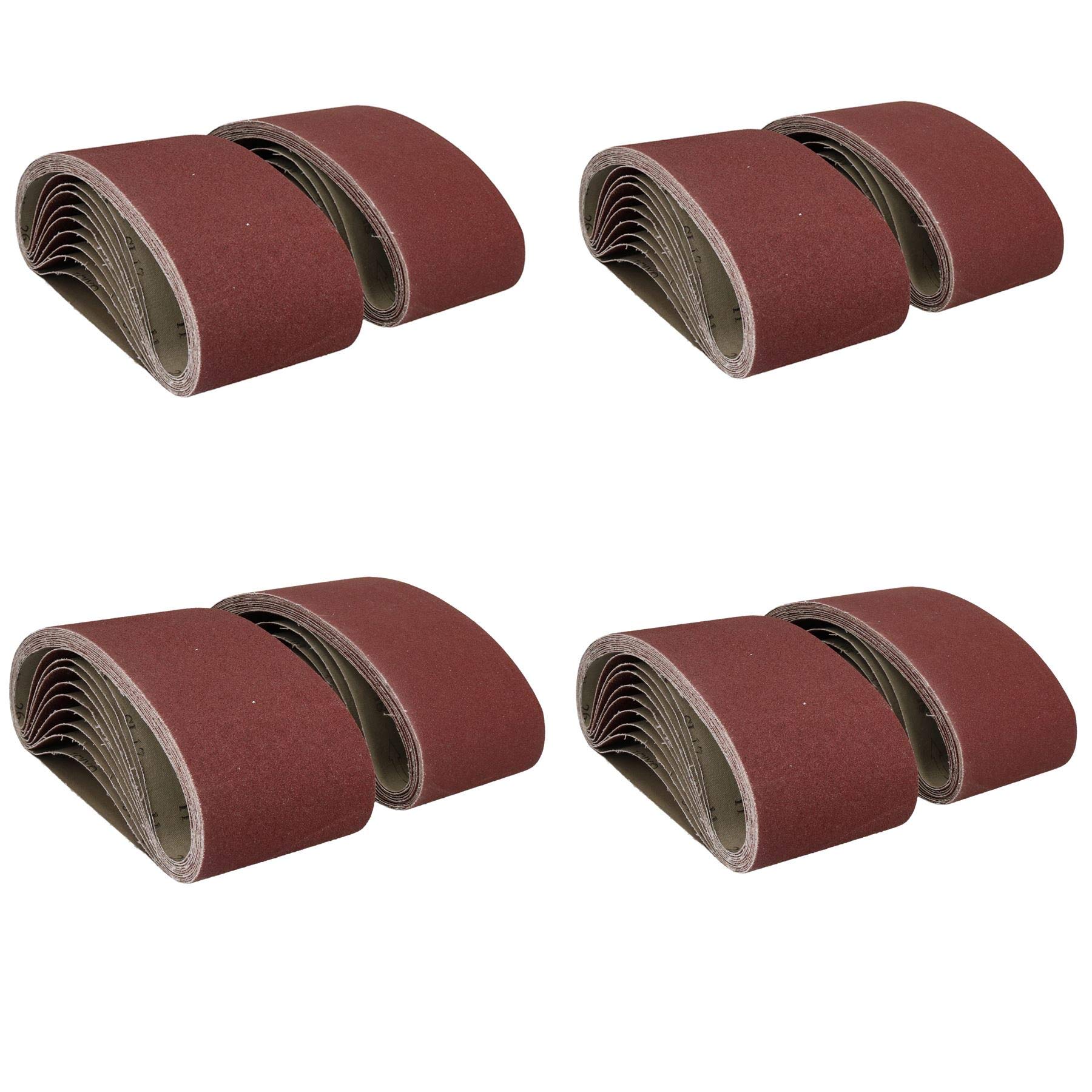 610x100mm Gemischt GRIT Schleifmittel Schleifen Power-Datei Sander Gürtel 80pk