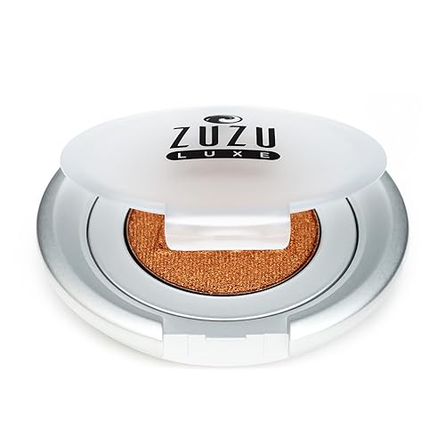 Zuzu Luxe Sombra de ojos mineral (camaleón - broncebrillo cálido), fórmula ricamente pigmentada, suave y aterciopelada. Natural, sin parabenos,