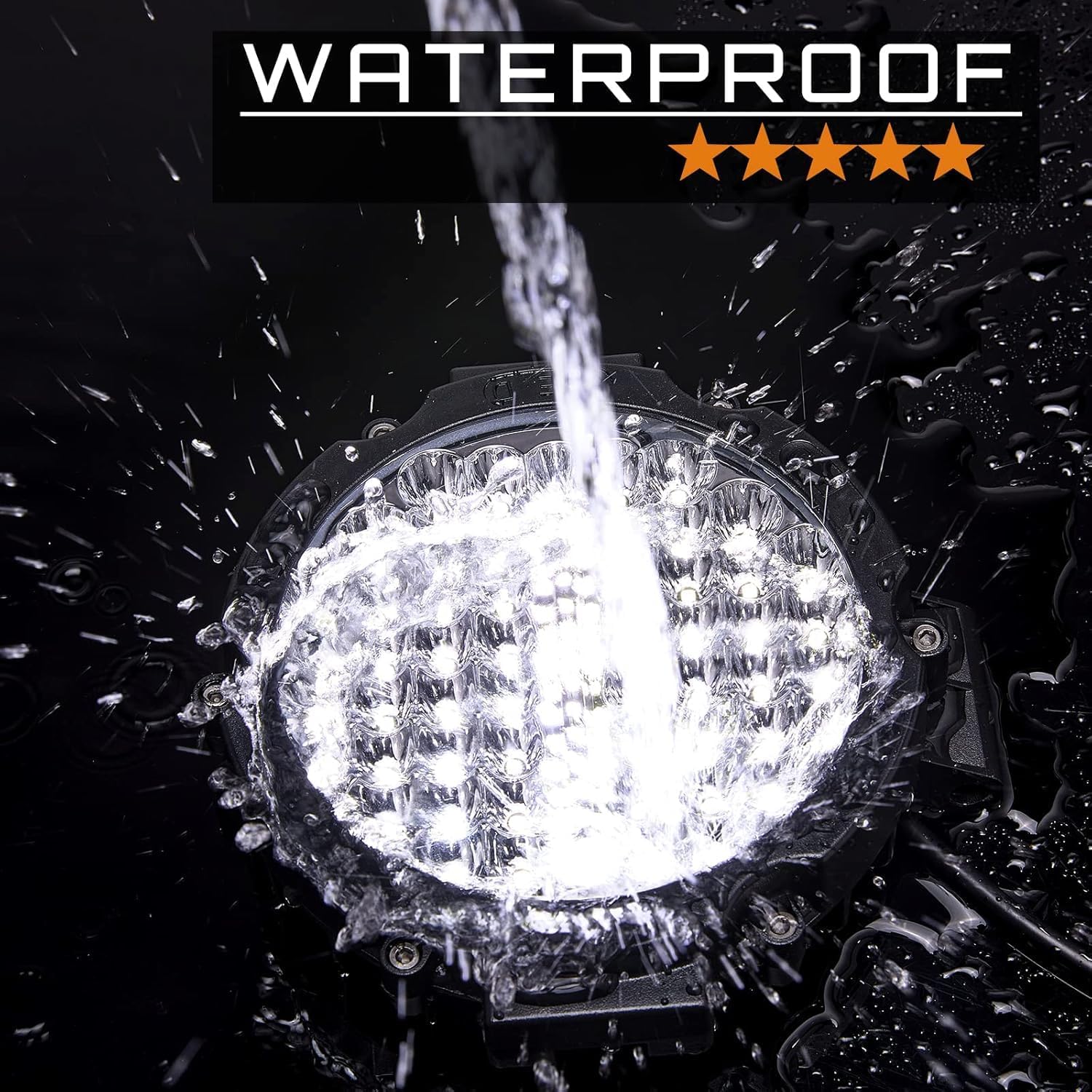 7 Inch Round LED Off Road Lights, 210W 10000lm LED Work Lights for Truck Jeep ATV UTV RV SXS Offroad Car Driving Headlight, Off-Roading Fog Tractors Lights Flood Spot Beam, 2 Pack