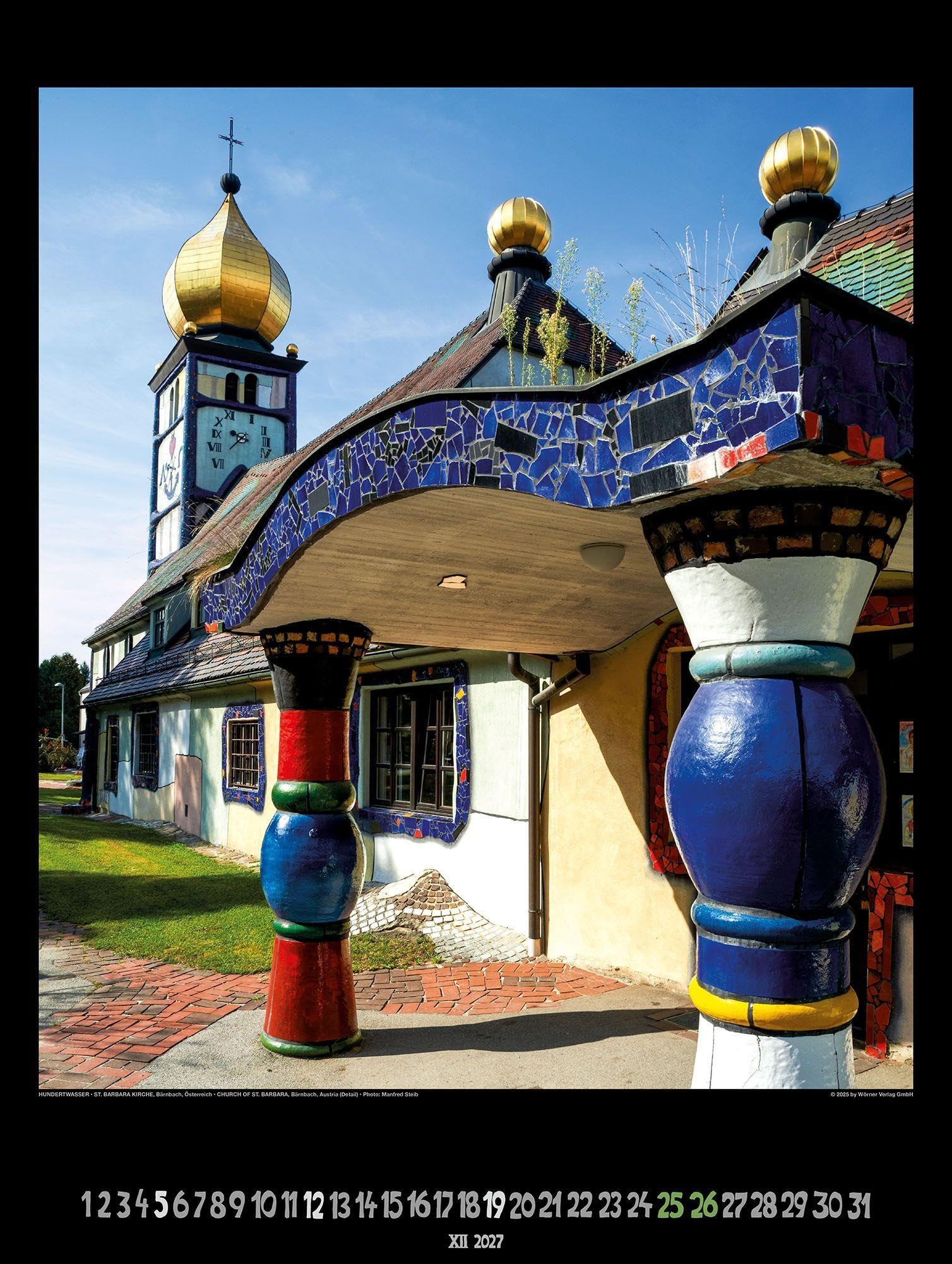 Großer Hundertwasser Architektur Kalender 2027