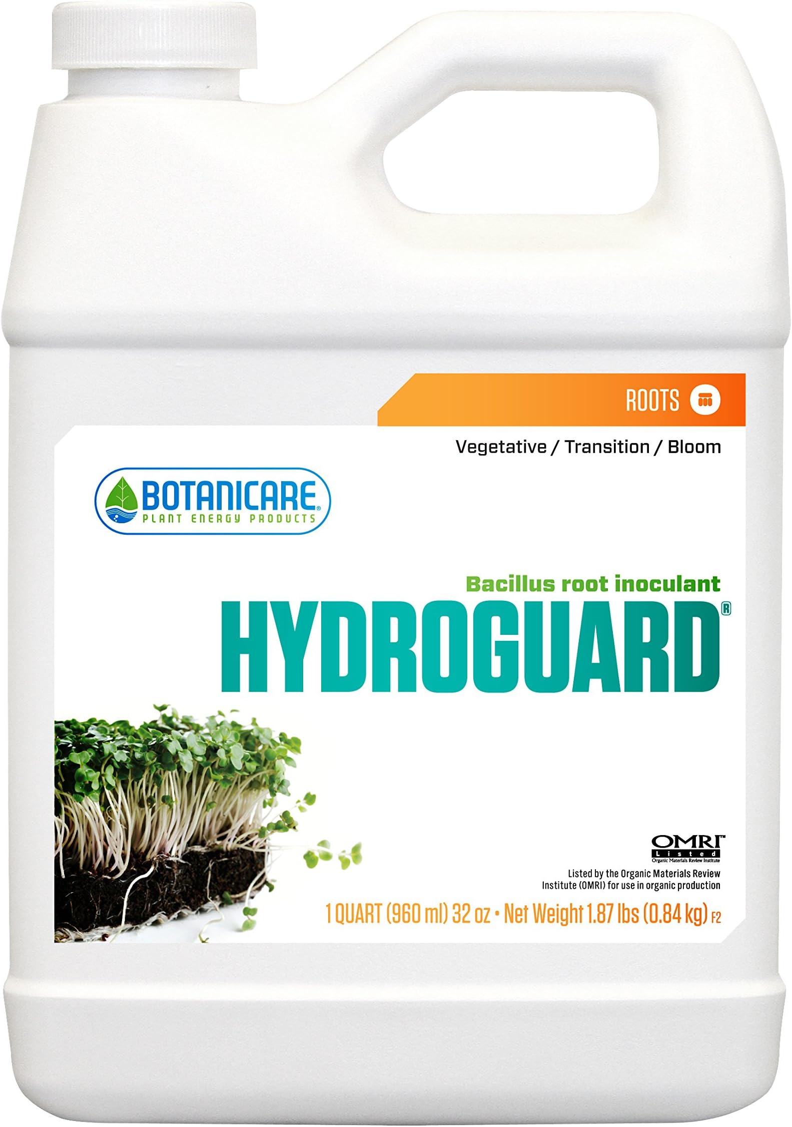 Botanicare Hydroguard Bacillus Root Inoculant, 1-Quart Fertilizer