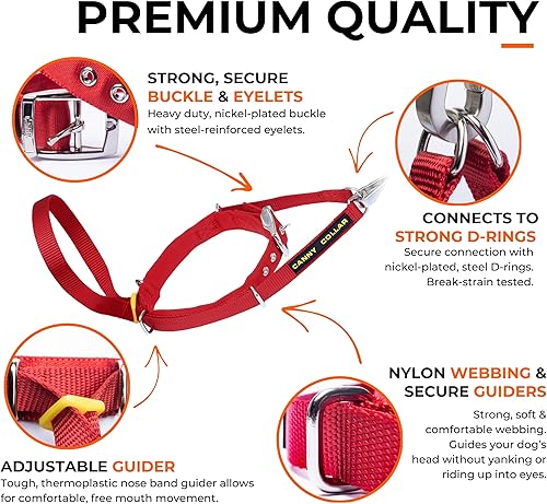 Miniatura 3 de Canny Collar de cabeza de perro, arnés de cabeza de entrenamiento de correa sin tirones, halter fácil de ajustar que deja de tirar, control cómodo y