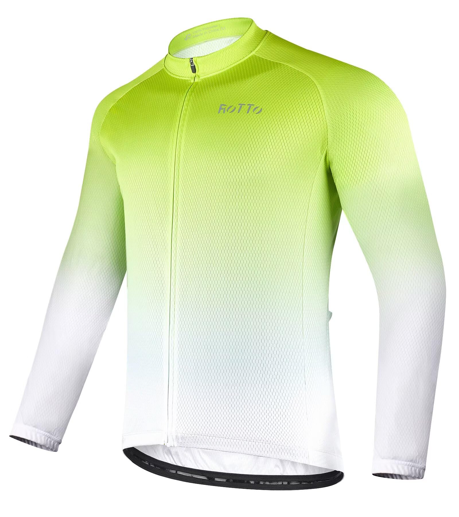 ROTTO Cycling Jersey Mens Bike Shirt Long Sleeve Gradient Color Series