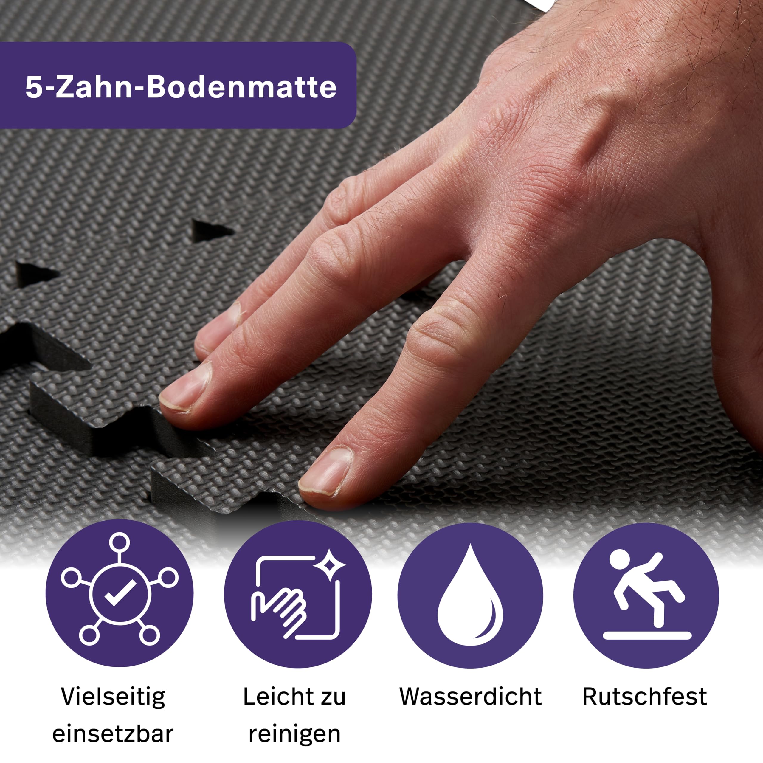 MATANA Bodenschutzmatte Fitness - Puzzle Bodenmatte Sport Trainingsmatte rutschfest - Heimtrainer, Pool Unterlegmatte