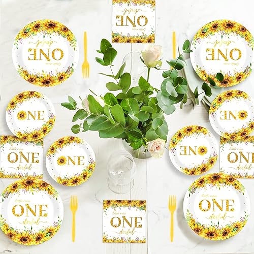 Miniatura 327 de 96 piezas de suministros de fiesta de cumpleaños florales de cumpleaños, platos de papel, servilletas, flores de oro rosa, decoraciones de fiesta