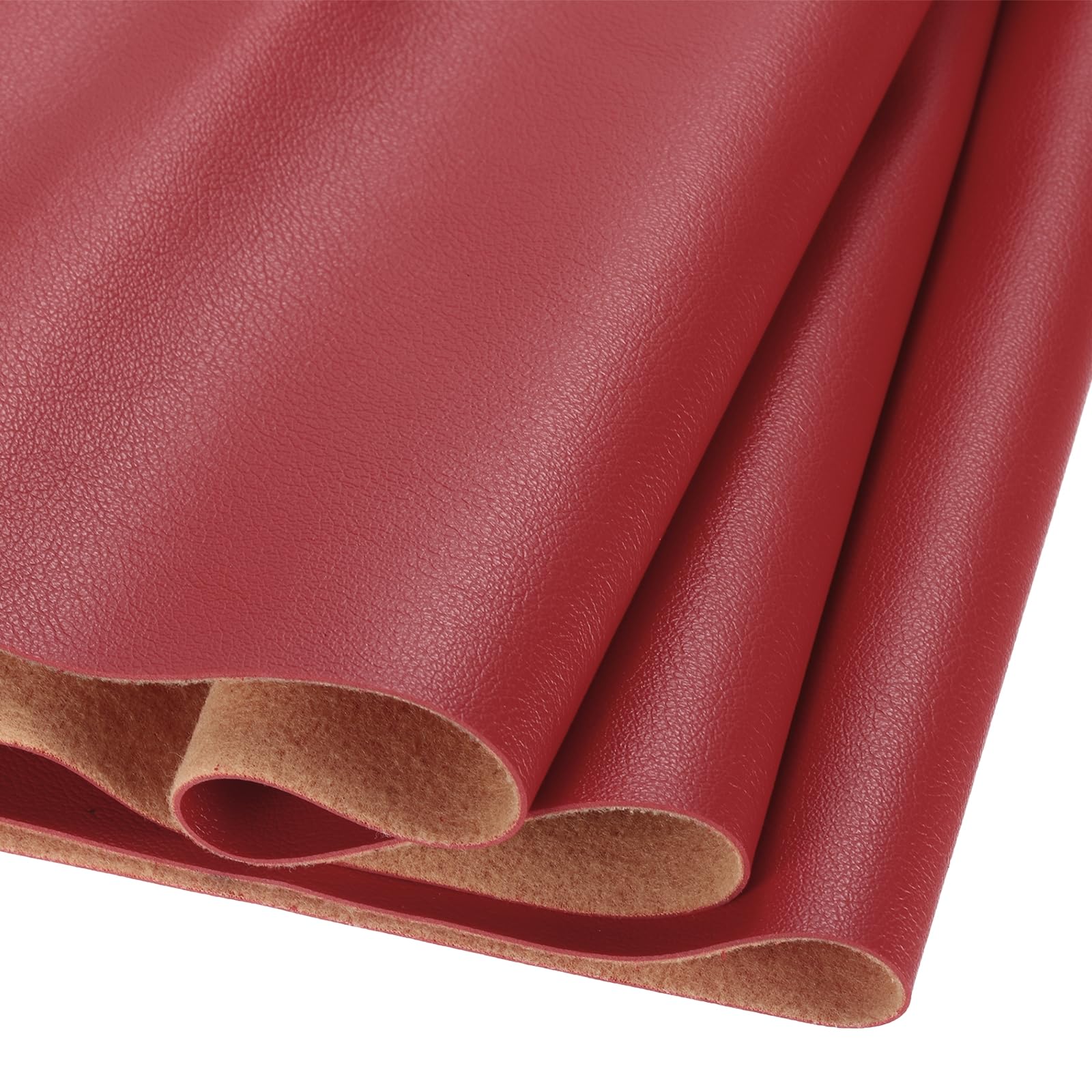 DMiotech 1 Pack 8 Inch x 53 Inch Faux Leather Strip Furniture Cover Fabric Skin Red PU Leather Roll for Handmade DIY Craft Projects
