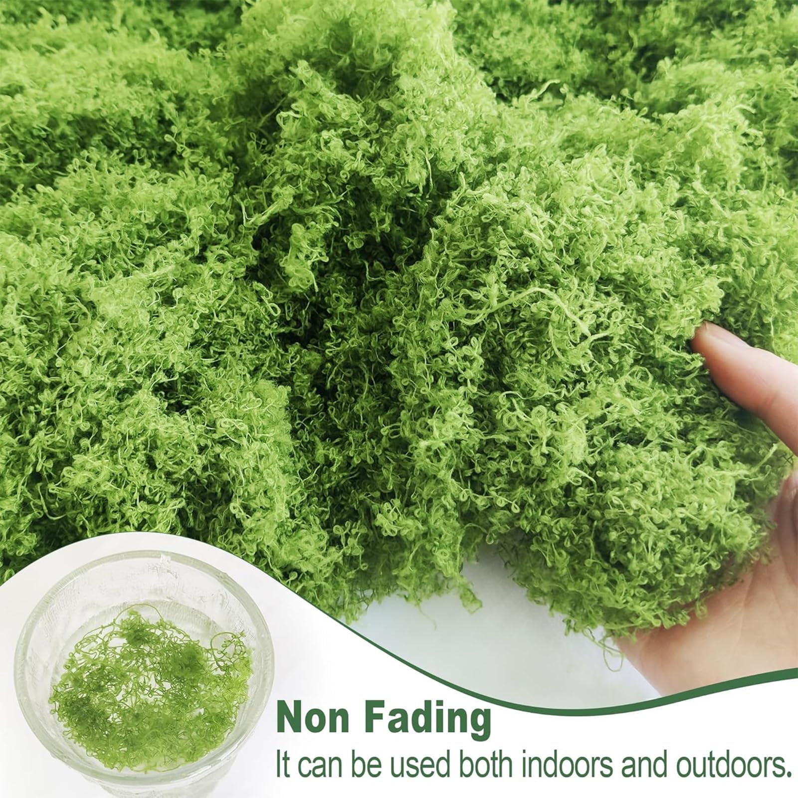 KYEDGC 100g Natural Dark Green Artificial Moss for Indoor Plant Pots Crafts, Garden, Office, Christmas and New Year Home Decoration - Image 3
