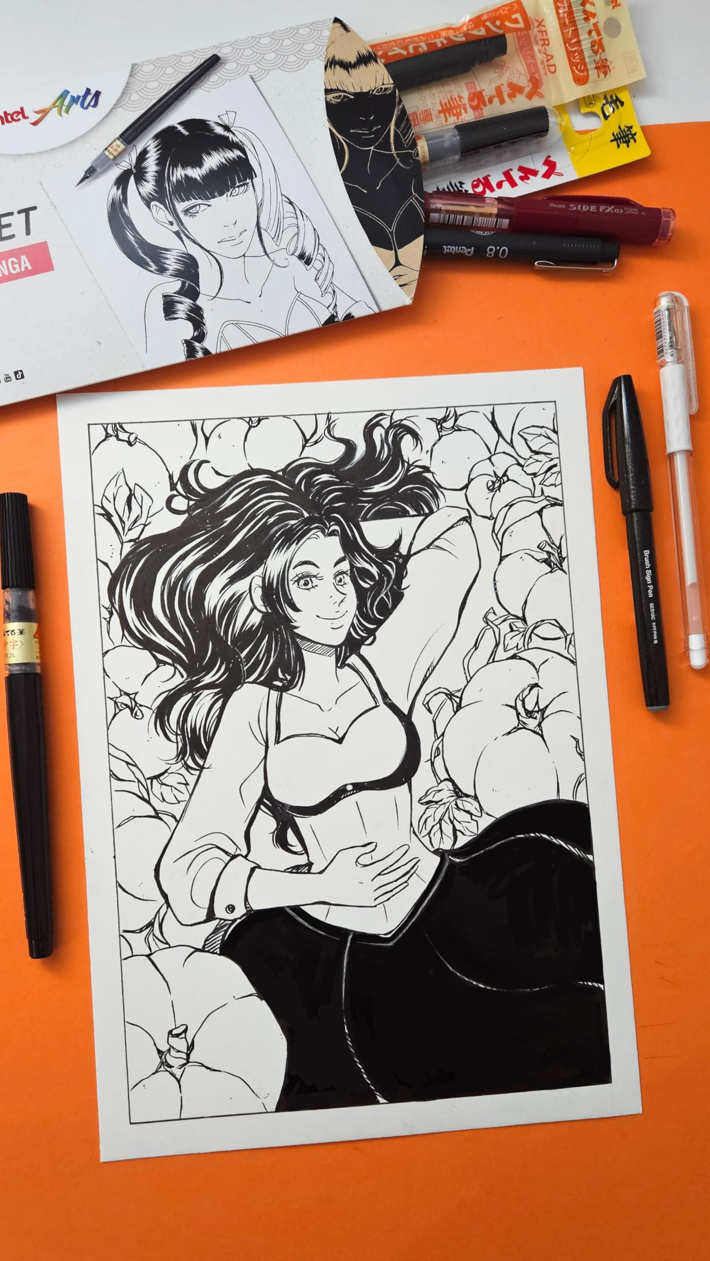 Pentel Fude Pen Manga Set