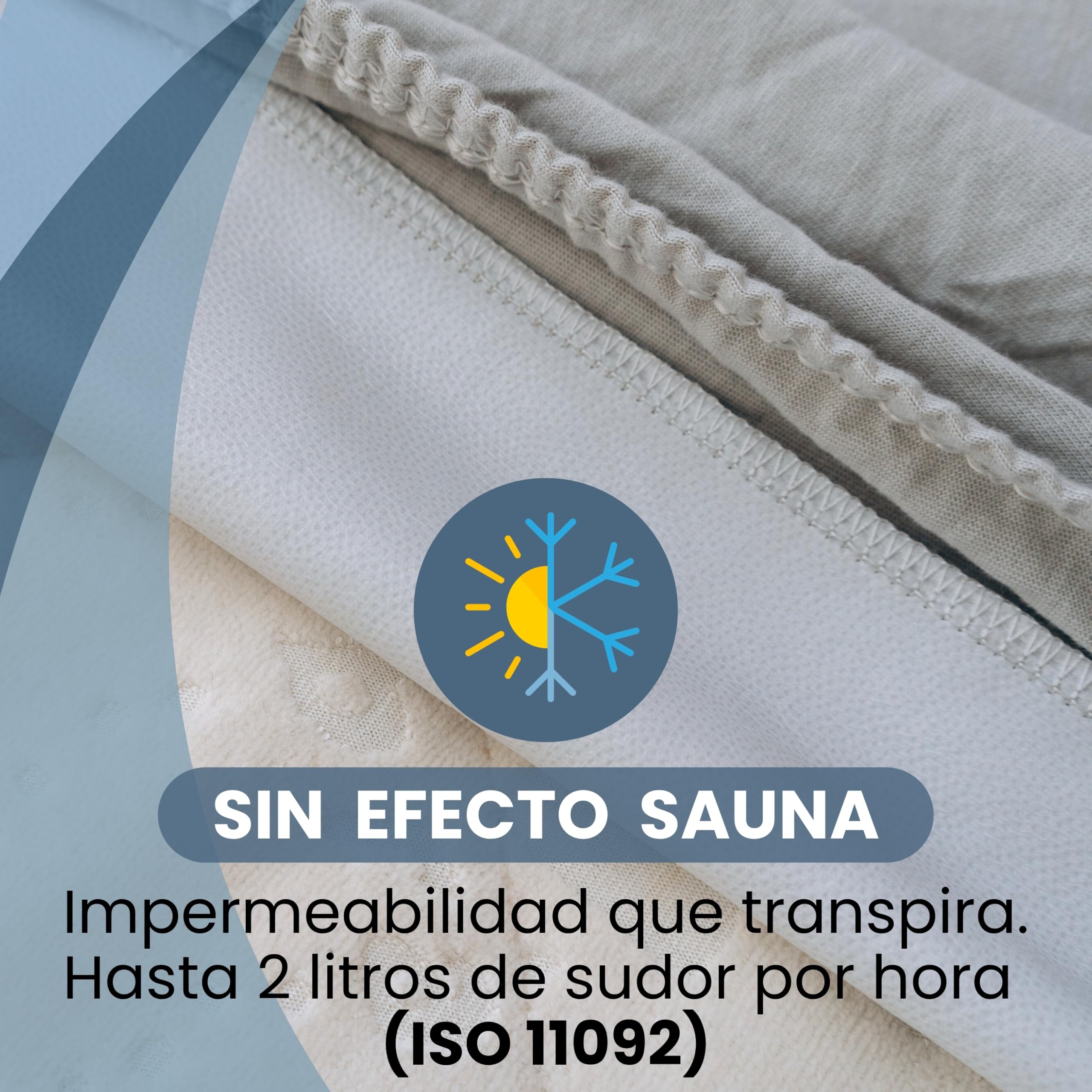 Bisoo Sabana Magica 70x140 2 Grises. Bajera Impermeable para Maxicuna | Sabana y Protector en una Pieza, Ahorro, Impermeable, Transpirable, Silenciosa, Algodon Jersey Oeko-Tex