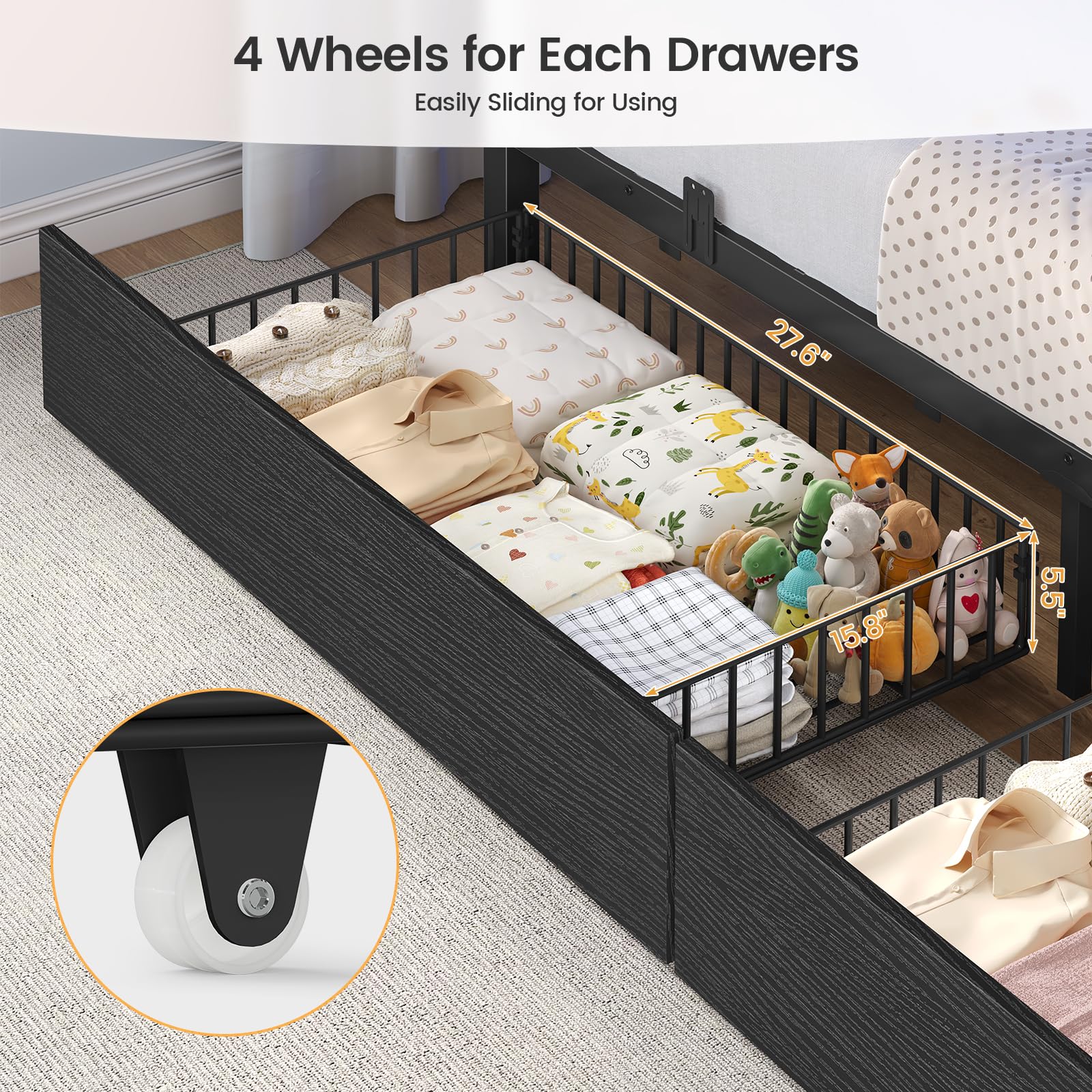 Best Bunk Bed 2026: 5 Space-Saving Picks for Kids 3 BTHFST Bunk Bed Twin Over Twin with Stairs, LED Lights Twin Bunk Bed with 2 Stor — product photo