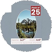 Vista 160 de Tapete de 5 x 7 para fotos de 4 x 6 pulgadas, con apertura de tablero ovalado verde Honeydew precortado, sin ácidos, mate para proteger tus