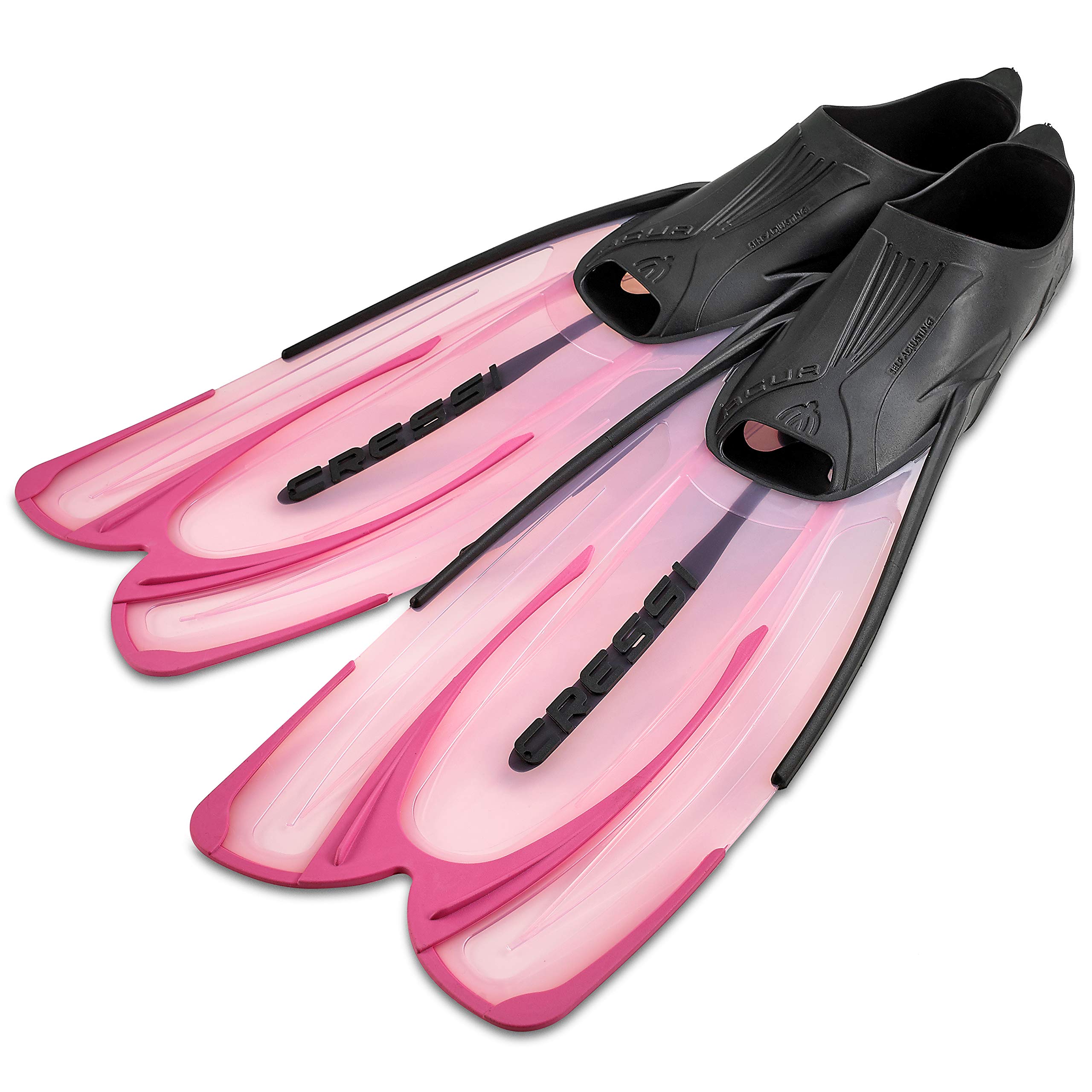 Cressi Agua - Aletas autoajustables para Buceo, Snorkel y Natación, para Adultos y niños