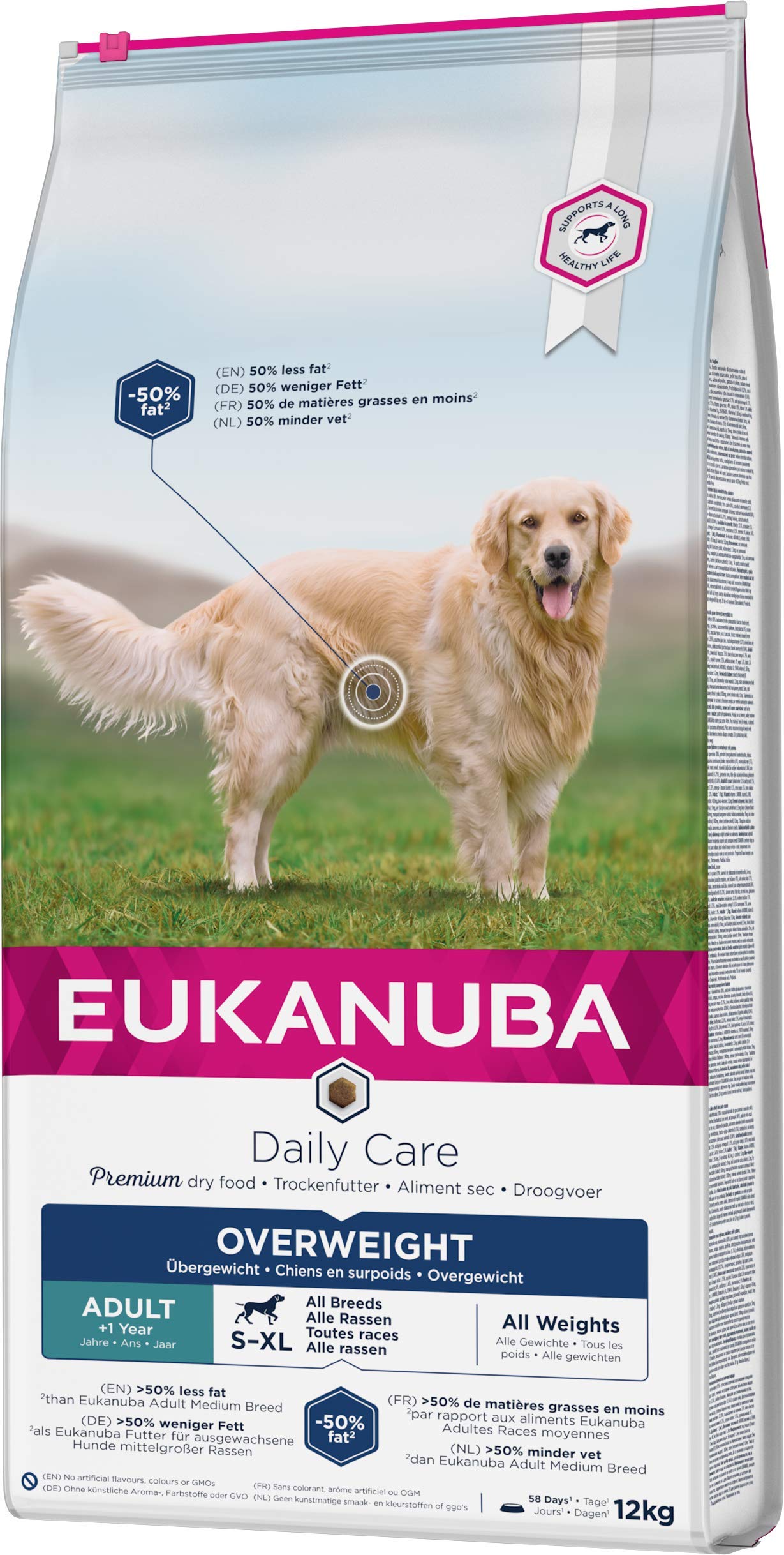 Eukanuba Daily Care Alimento Secco per Cani Adulti in Sovrappeso e Sterilizzati 12 kg