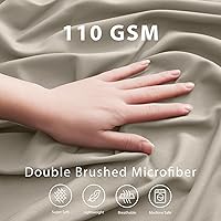 Vista 191 de Empyrean Charcoal Grey Extra Deep Pocket Fitted Sheet Full Size, Hotel Luxury Deep Pocket Full Size Fitted Sheet Only Easily Fits 18 to 24 Inch