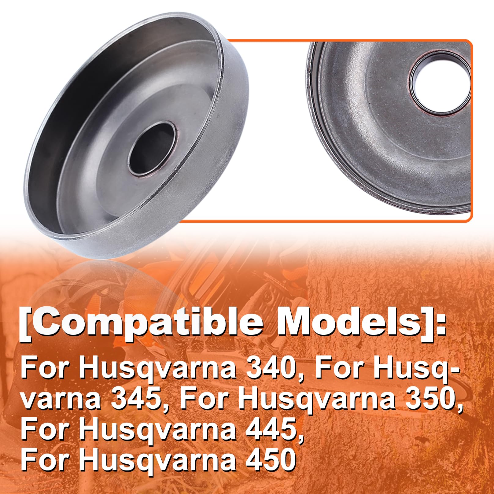 Roulement à aiguilles de tambour de pignon d'embrayage .325 "7T pour Husqvarna 340 345 350 445 450, tambour d'embrayage .325" 7T, embrayage, pompe à huile, engrenage à vis sans fin
