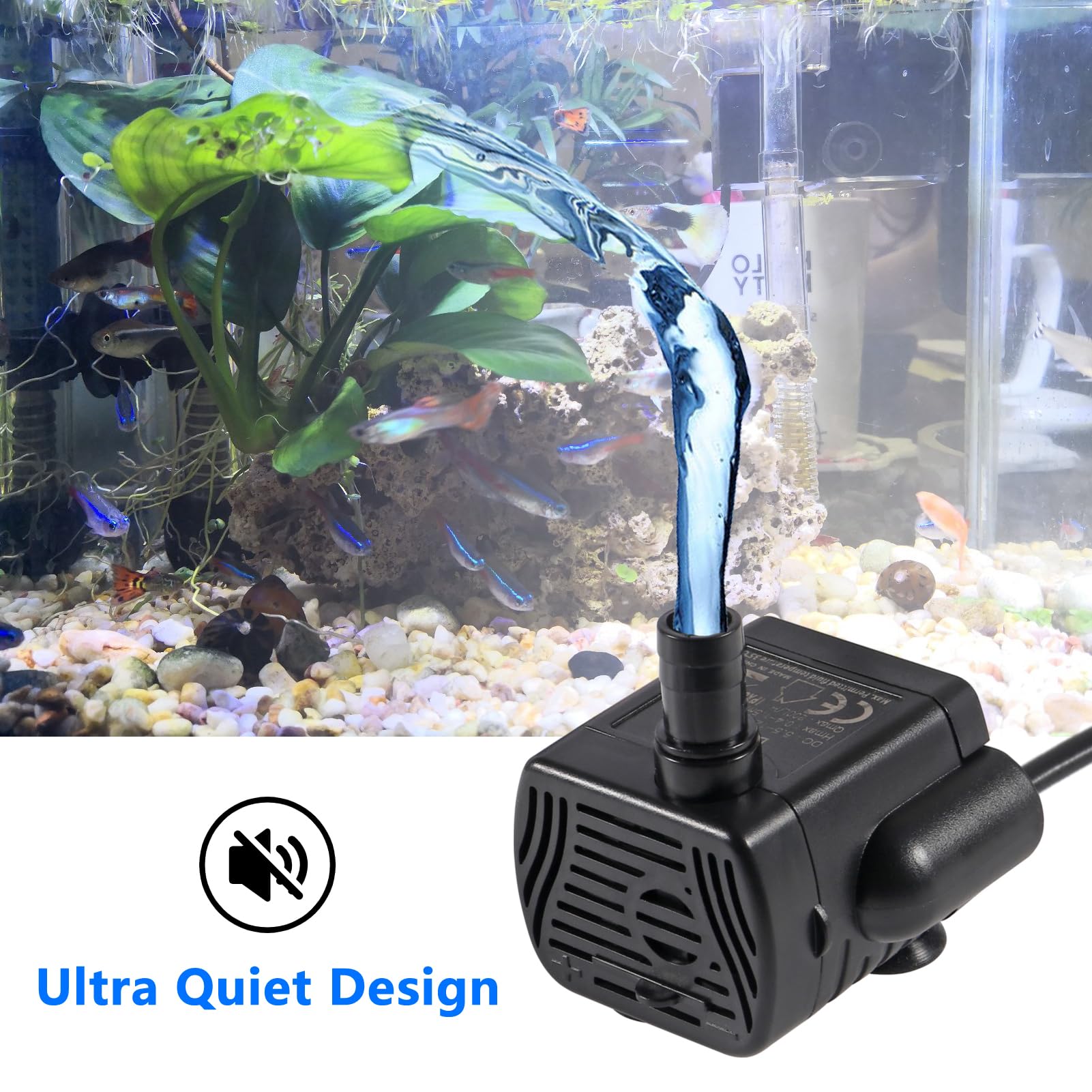 Amazon.com : 2Pcs DC5.5V-12V Mini Submersible Water Pump 1W-3W