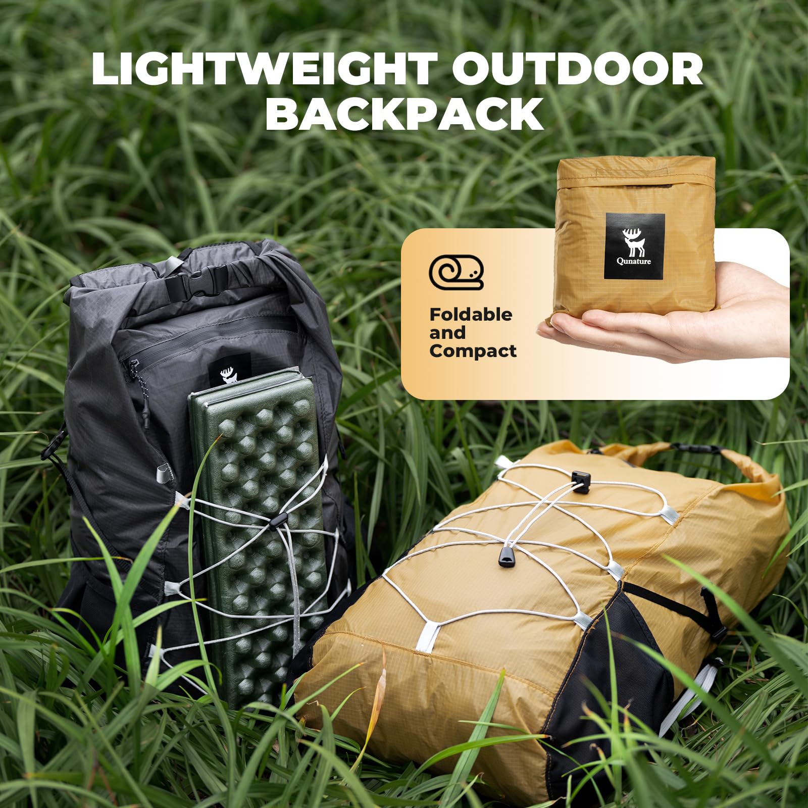 Faltbarer Wanderrucksack 20L Ultraleicht Unisex