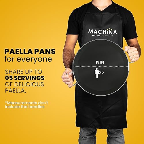 Miniatura 3 de Machika I Sartén antiadherente, de acero inoxidable, sartén de inducción I 12 porciones I plateado I 18.1 in  18.11 pulgadas