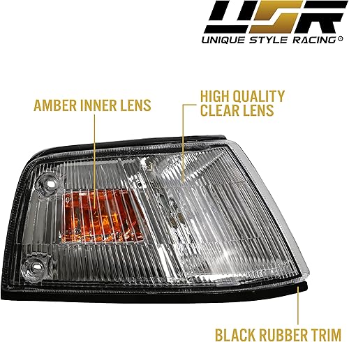 Miniatura 6 de USR DEPO 88-89 Civic 4D - Juego de luces de esquina delantera de giro de estacionamiento (izquierda + derecha) compatible con Honda Civic 4 puertas