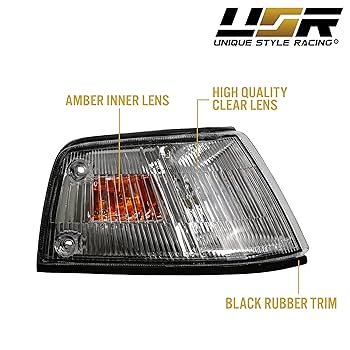 Amazon.com: USR DEPO 88-89 Civic 4D Corner Lights - Front