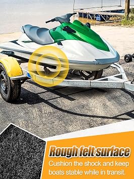 PAMASE Boat Trailer Bunk Carpet - Ultra Thick Wear-Resistant Marine Carpeting Covers for Boat Lift Bunks, Shock Absorption Padding Mats Parts Accessories for Jet Ski