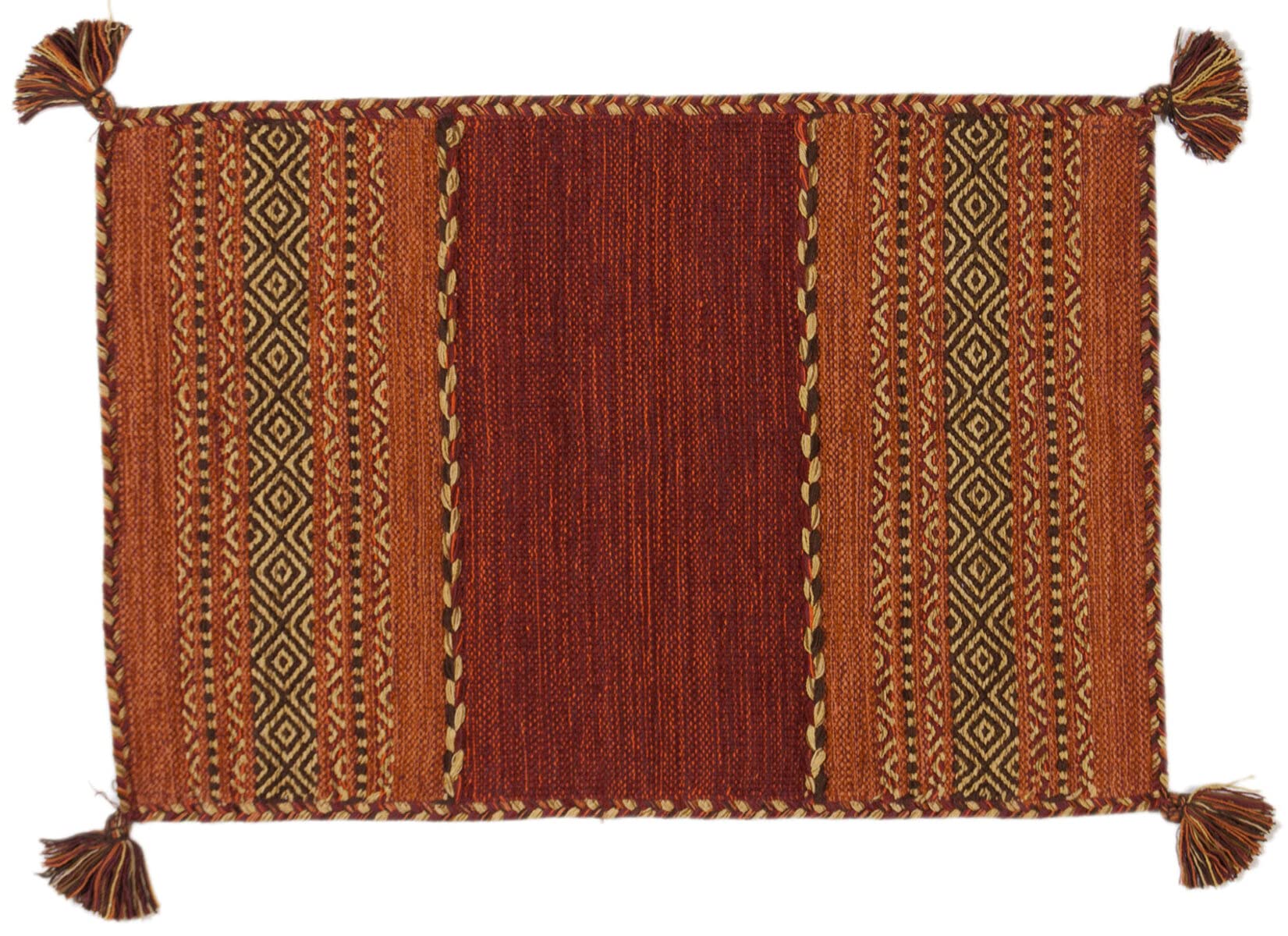 Galleria Farah1970 - 200x140 CM Kilim Autentico, Originale e Fatto a Mano Ideale Per la Sala, Salotto, Ufficio, Seconda casa e la cucina (Lavabile In Lavatrice)
