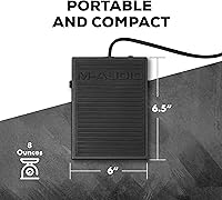 Vista 5 de M-AUDIO SP-1 Pedal de sostenimiento universal para teclados MIDI, pianos digitales, pianos eléctricos y más
