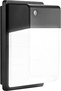 JJC LED Wall Pack Light with Photocell,28W(150-250W Replacement),3000LM 5000K-Daylight Dusk to Dawn LED Outdoor Lighting,100-277V ETL Listed 5-Year Warranty Outdoor Security Lights