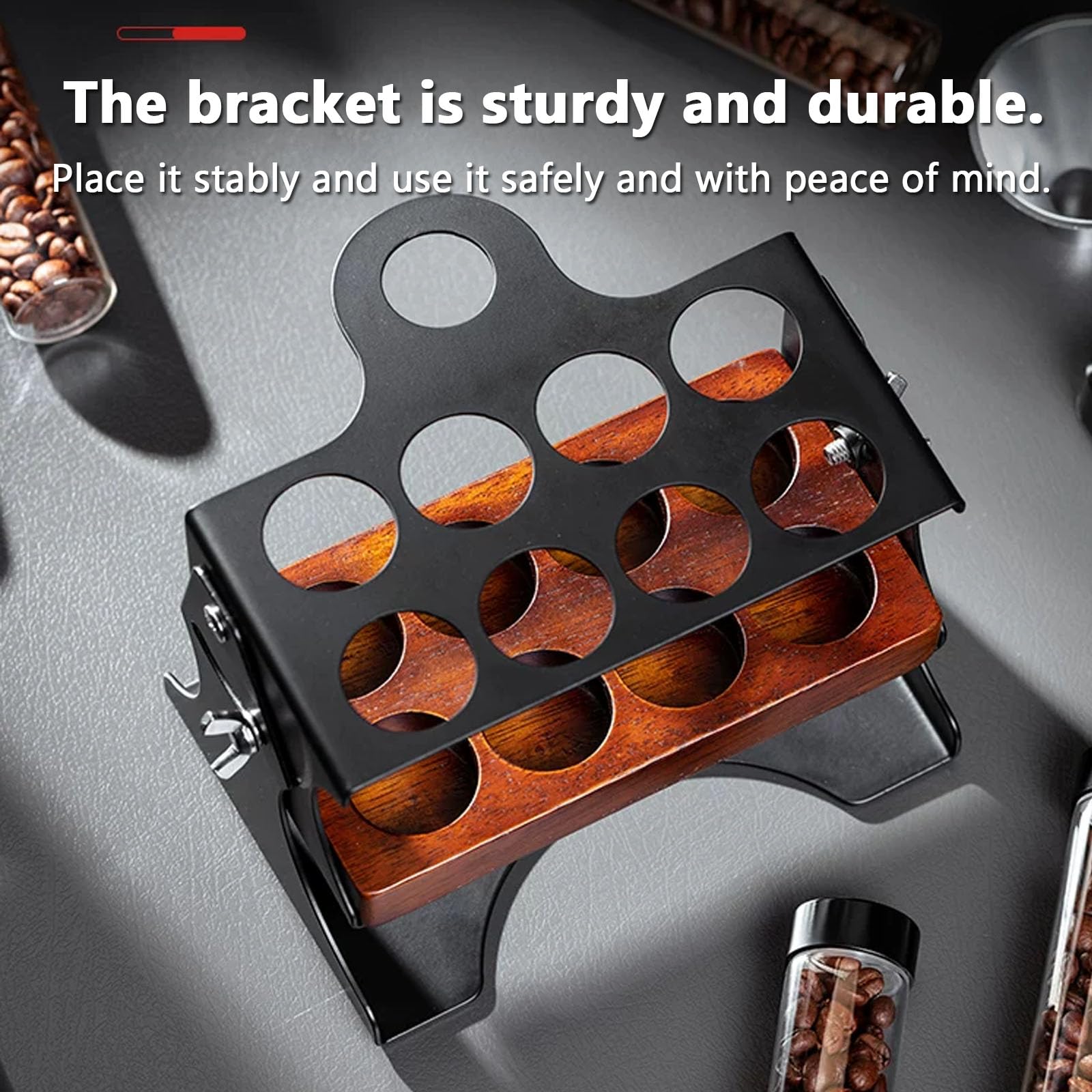 Kaffeebohnen-Aufbewahrungsröhren mit verstellbarem Display-Rack und Trichter, luftdichter Behälter mit Abluftventil, ideal für Kaffeebohnen und Gewürze