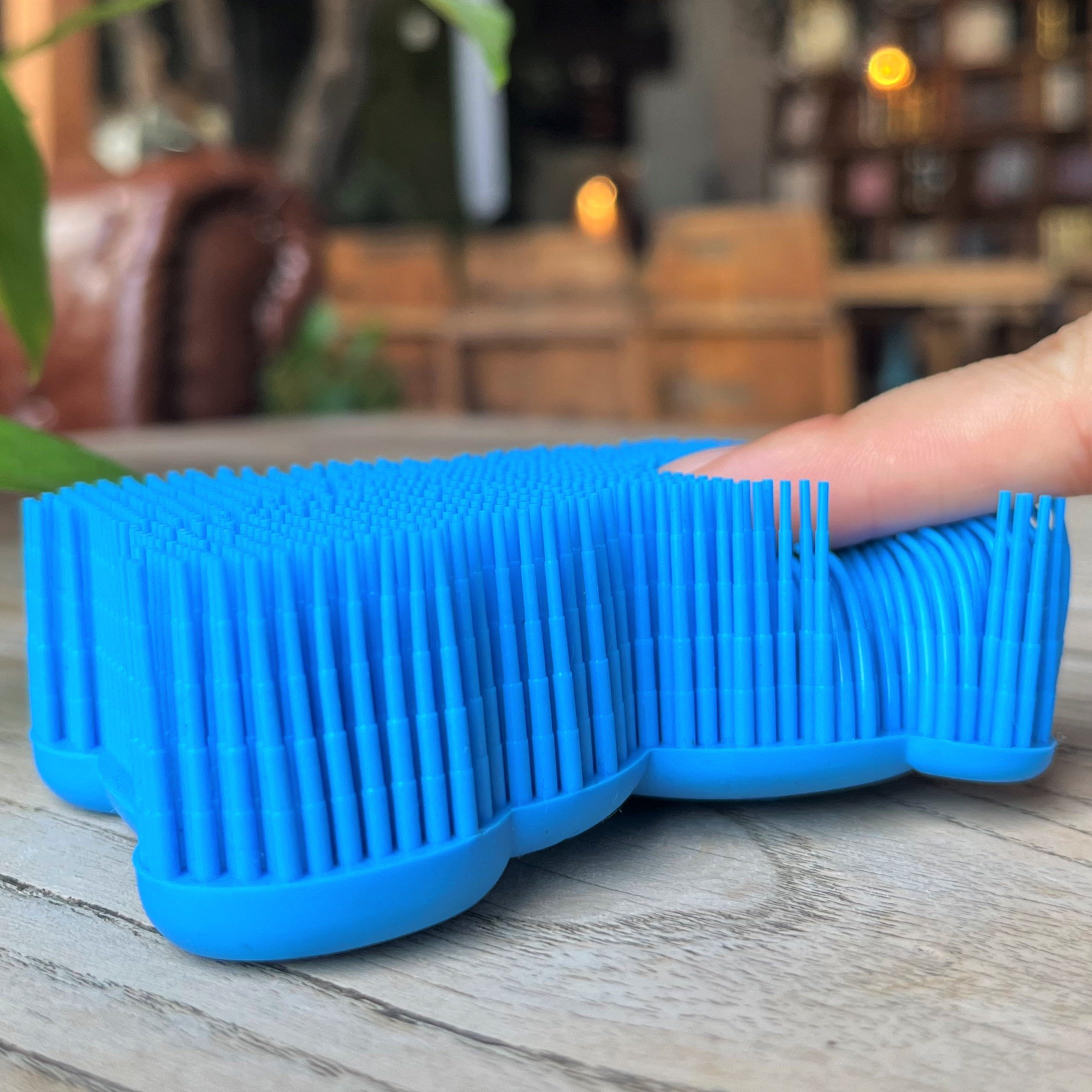 Premium Sensory Brush for Kids or Autism,Soft Silicone Body Scrubber,2 in 1 Sensory Room Occupational Therapy Brushes,Silicone Loofah,Pet Shower Brush Bath Brush Shampoo Brush - Image 2