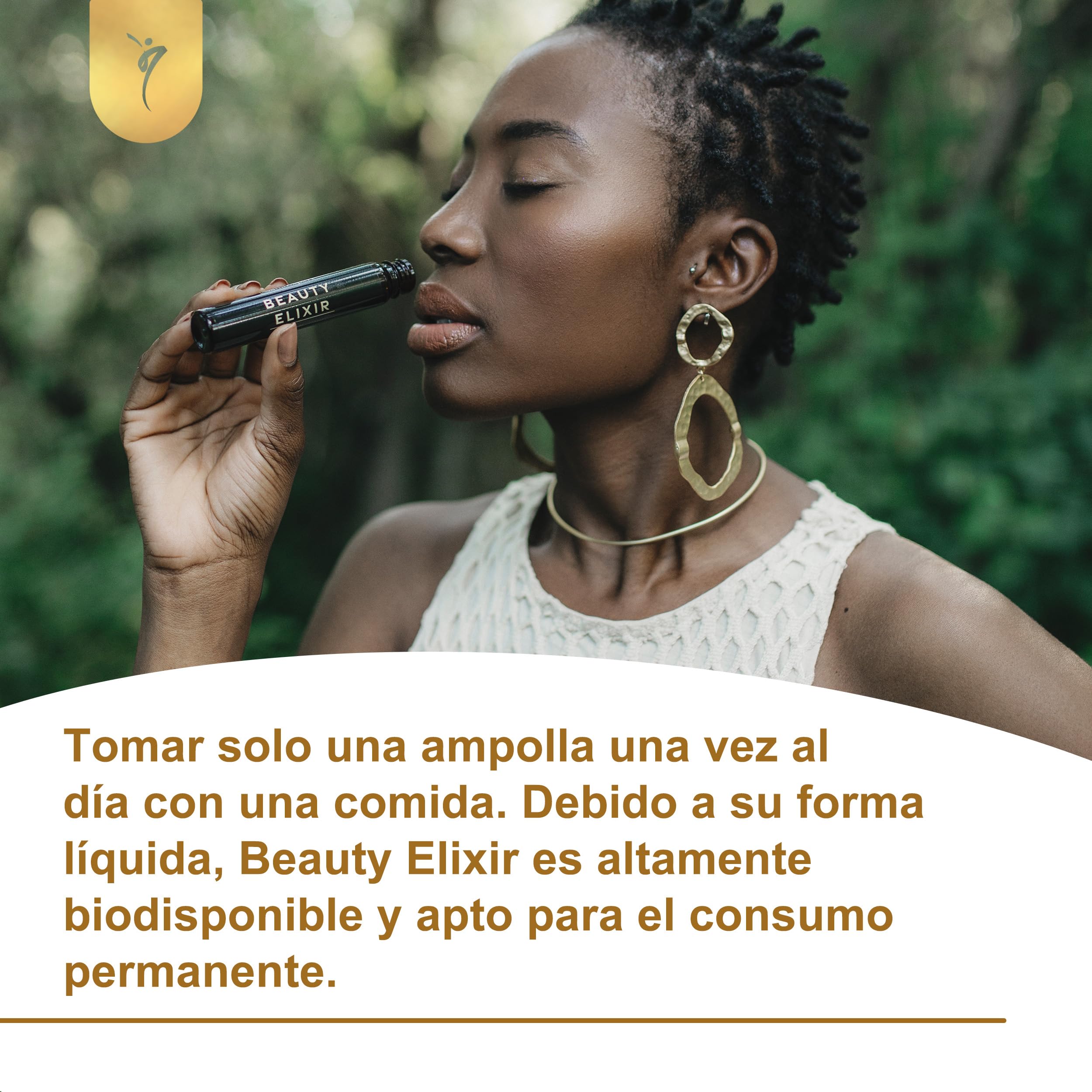 SanaExpert Collagen Beauty Elixir - Complemento para Cuidado de Piel, Cabello y Uñas - Colágeno, Ácido Hialurónico y Coenzima Q10-30 Ampollas - Fabricado en Alemania