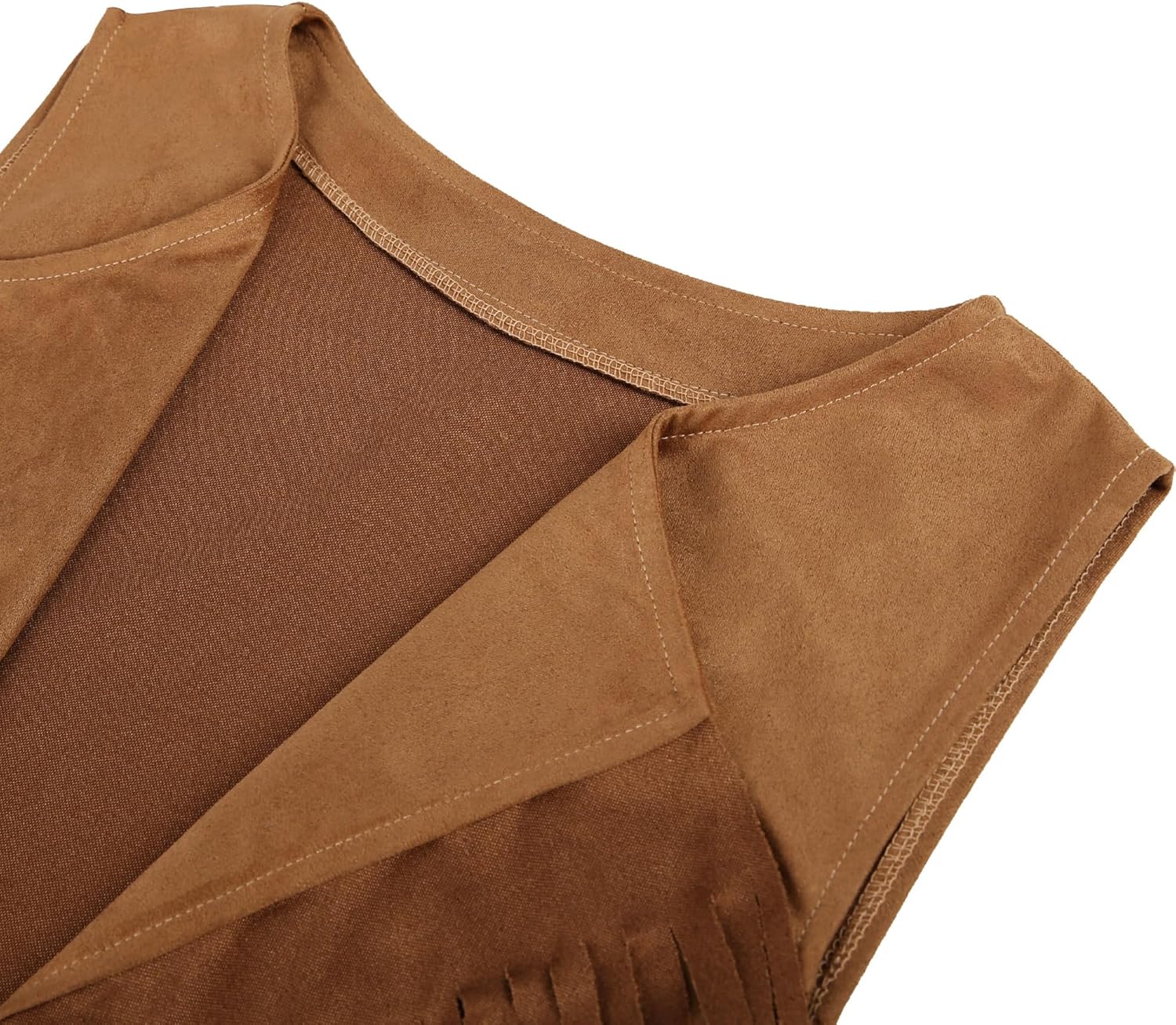 CICOCI 70s Outfits For Women 60s Hippie Costume Cowgirl Pink Fringe Vest Boho Tassel Sleeveless Peace Accessories - Image 4