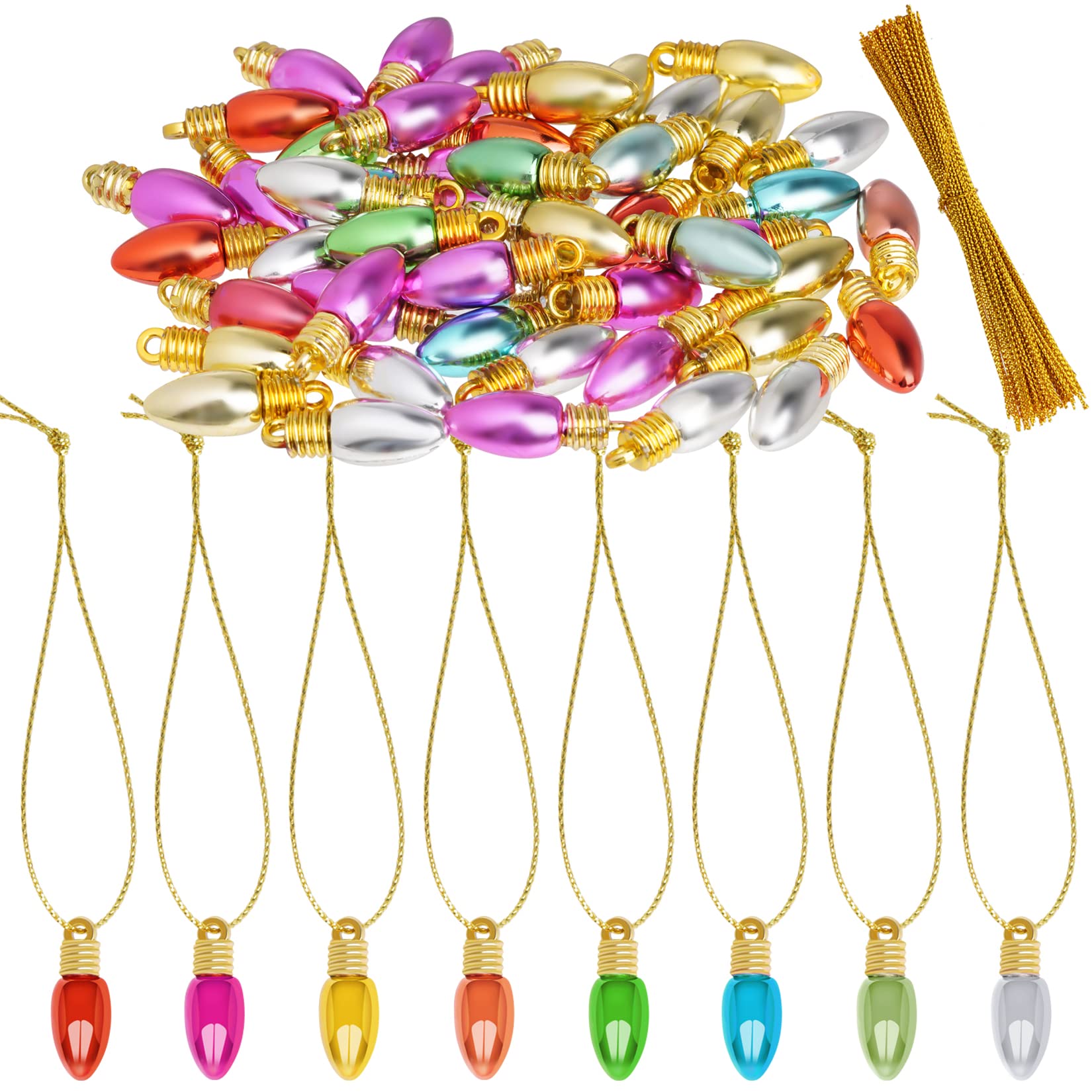 100 Pieces Christmas Balls Ornaments Plastic Bulb Beads Shatterproof Hanging Balls Colorful Christmas Tree Pendant Ornaments Holiday Party Decoration