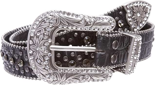Beltiscool Western Cowgirl Faux Alligator Rhinestone Studded