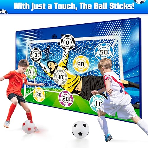 Miniatura 5 de Juego de pelota de fútbol de juguete para niños, juego de portería de fútbol para interiores y exteriores, juguetes deportivos para niños y niñas de