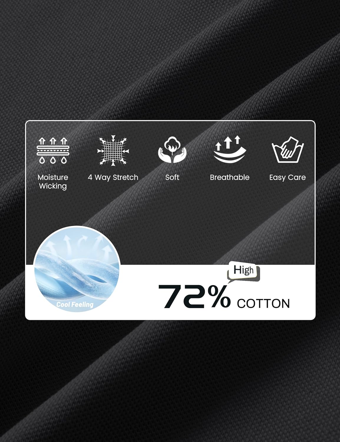 Cotrasen Men's Polo Shirts Short Sleeve Soft Cotton Pique T-Shirts 3 Buttons Classic Fit Casual Performance Golf Shirts - Image 5