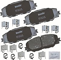 Vista 349 de Pastillas de Freno Delanteras Cerámicas Bendix Priority1 CFC430A para Modelos Selectos INFINITI G35, I30, Nissan 350Z, Altima, Juke, Maxima, Sentra