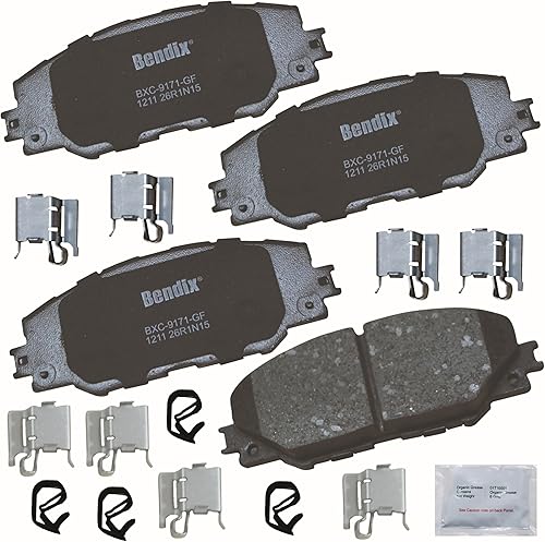 Vista 361 de Bendix Priority1 CFC1035 Pastillas de freno delanteras de cerámica para modelos seleccionados Chevrolet Aveo, Aveo5, Optra, Spark, Spark EV, Pontiac