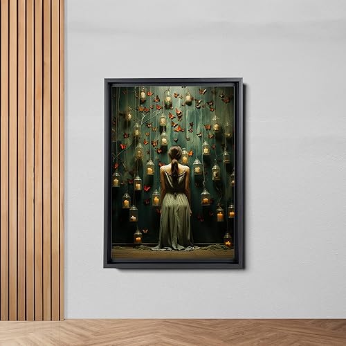 Miniatura 4 de Yoga Wall Art, Canvas Prints Yoga Meditation Studio Room Decorations Tie Dye Hippie Psychedelic Poster with Frame Meditating Peace Wall Art Hanging