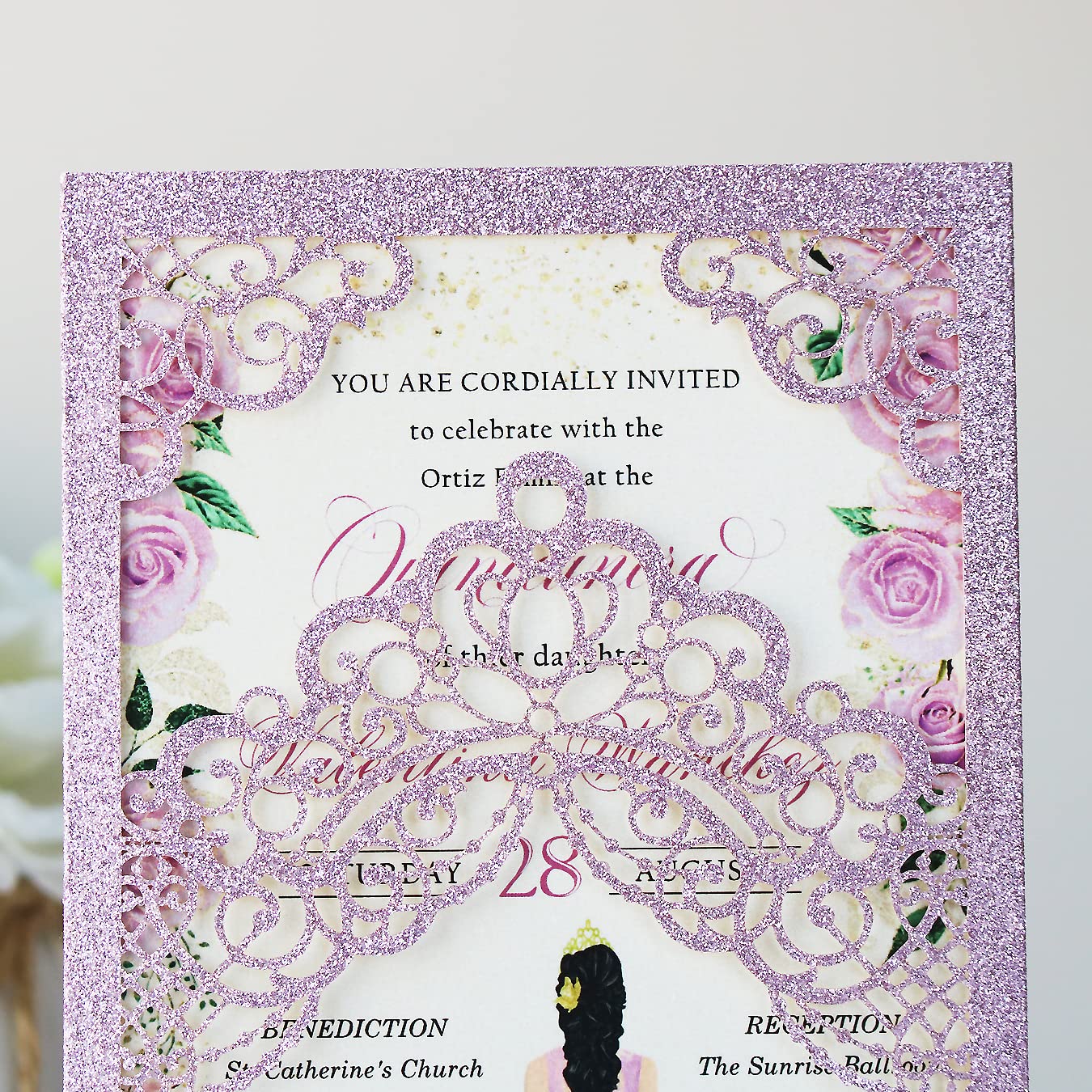Ideias Para Convites De Quinceanera Roxo Ponatia 20 Peças De Cartões