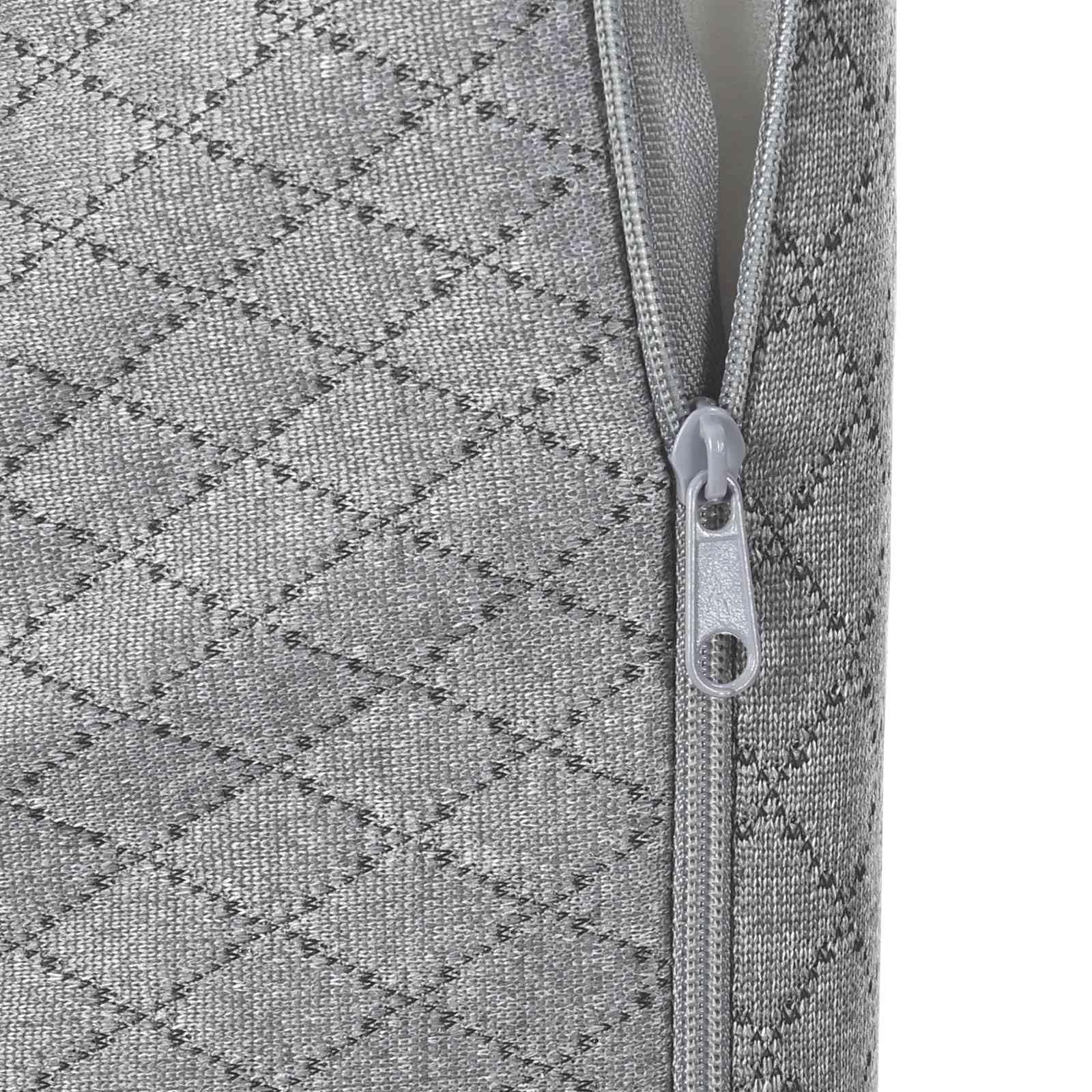 Poduszka na nogi uniwersalna szara pianka Visco, 60 x 50 x 30 cm, ergonomiczna poduszka do spania, pianka memory na plecy, brzuch, na boku, wygodna poduszka pod kark z poszewką z mikrofibry