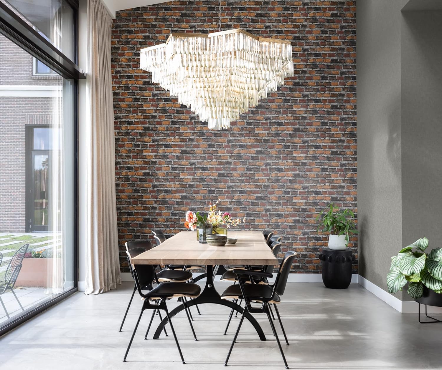 Rasch paperhangings Lennox Rust Brick Wallpaper
