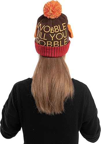 Miniatura 5 de JOYIN 2 gorros con pompones de Acción de Gracias, pantalones de pavo para juego de rol, cosplay, suministros de fiesta, accesorios, sombreros de