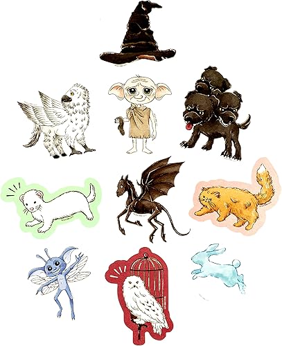 Miniatura 5 de Conquest Journals - Paquete de calcomanías de personajes e iconos mágicos de Harry Potter, con licencia oficial, juego de 50, impermeable y